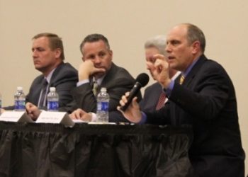 Turlock Government Night 2011. Left to Right: Congressman Jeff Denham, State Senator Anthony Cannella, Assemblyman Bill Berryhill, and Stanislaus County Supervisor Vito Chiesa. 02-24-11