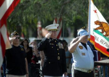 A Salute Given in Honor During the Turlock Memorial Day Service. 05-27-13 Photo: Alex Cantatore