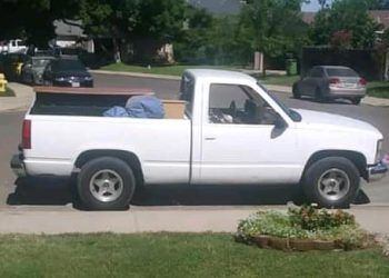 Stolen Truck: White Single Cab Chevy