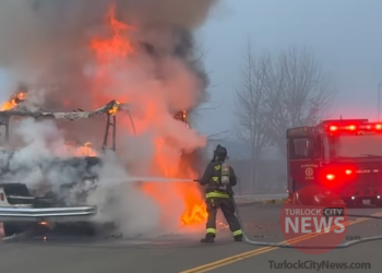 Motorhome Catches Fire Christmas Morning