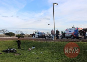 Motorcyclist Injured After Flying into Ditch