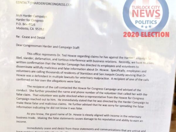 Josh Harder Cease and Desist Due to Slander watermark