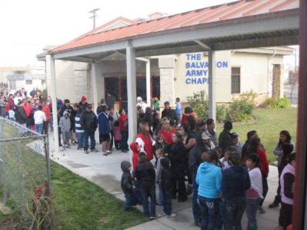 There was quite a line to take pictures with Santa this year at the Turlock Together Christmas Day Dinner. 12-25-11