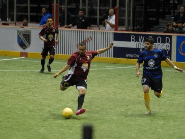Turlock Express's Ivan Campos Playing Against SD Sockers in PASL Playoffs in San Diego. 02-23-13
