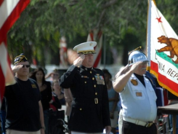 A Salute Given in Honor During the Turlock Memorial Day Service. 05-27-13 Photo: Alex Cantatore